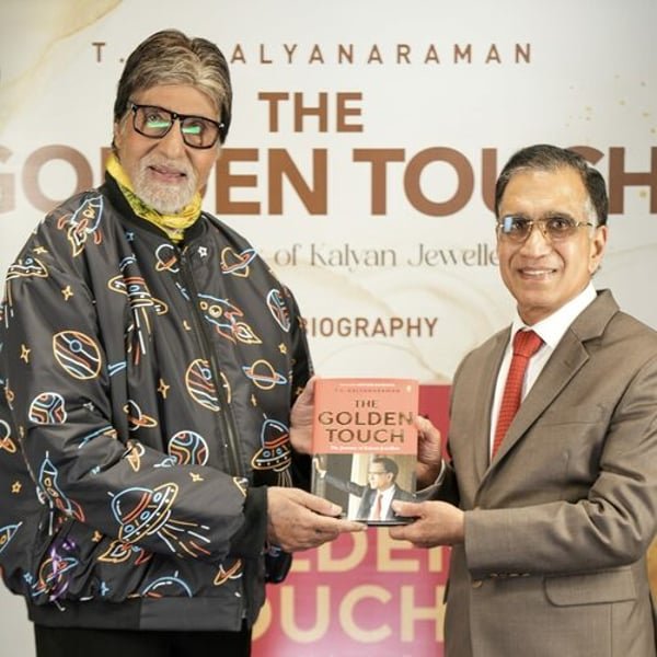Kalyan Jewelers founder releases autobiography with brand ambassador Amitabh Bachchan