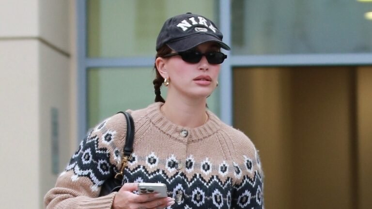 Hailey Bieber combined the smallest miniskirt with the thickest winter fabric – See photos