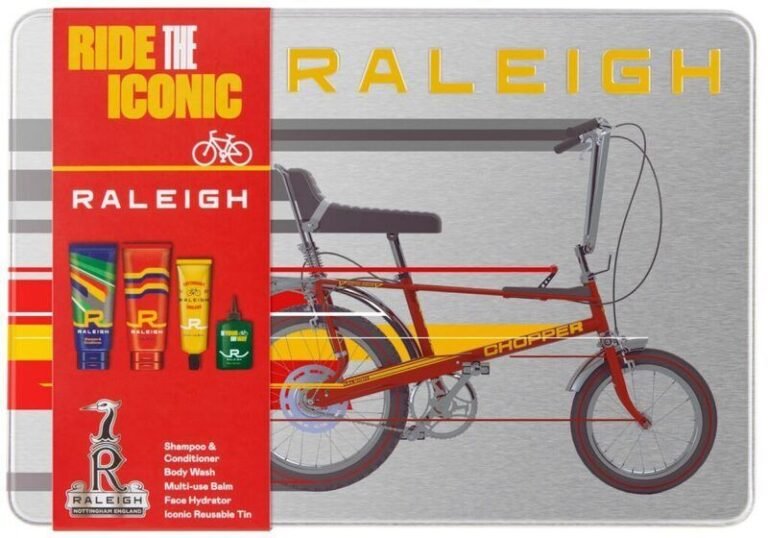 Skincare gifts aimed at cyclists: Raleigh and Boots