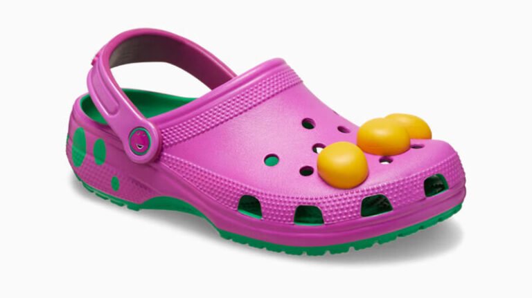 Fun and collaborative clog designs: crocs and barney