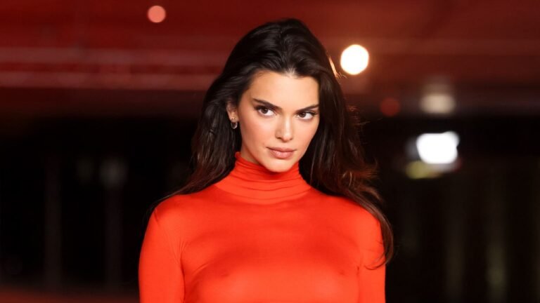 Kendall Jenner adopts the Snow Bunny look with a faux fur coat