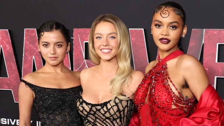 Sydney Sweeney, Isabela Merced and Celeste O’Connor embroider three ways at the premiere of Madame Web