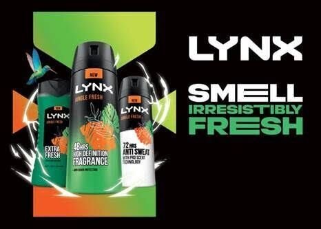 Ultra-fresh cosmetic fragrances: Lynx Jungle Fresh