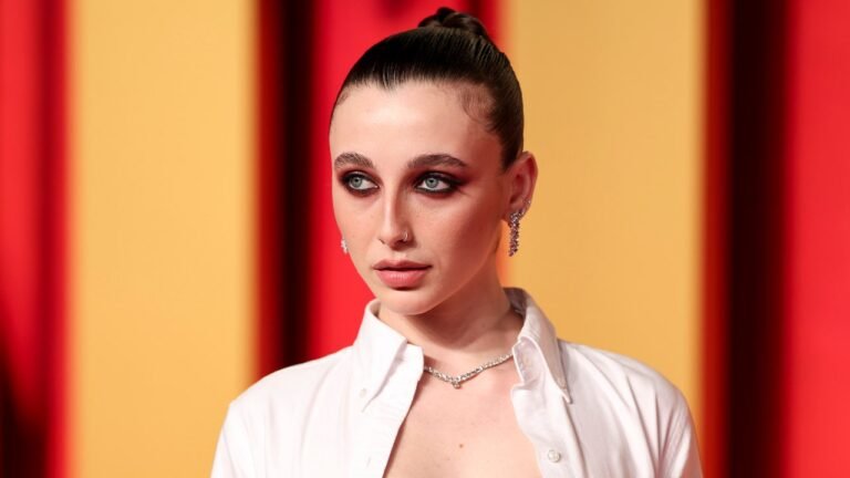 Emma Chamberlain’s look at Vanity Fair’s 2024 Oscars party included a corset and an unbuttoned shirt – See photos